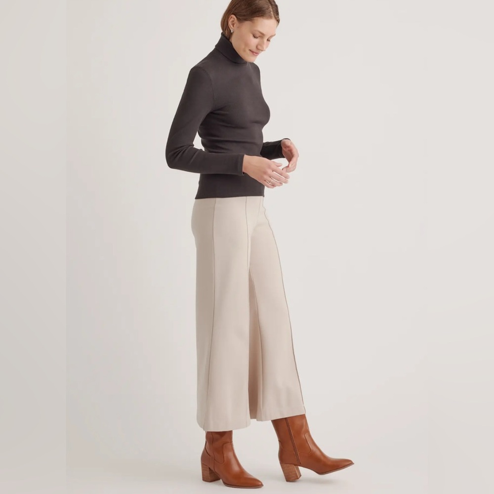 Quince Ecru Wide-Leg Pants - Picture 3 of 9